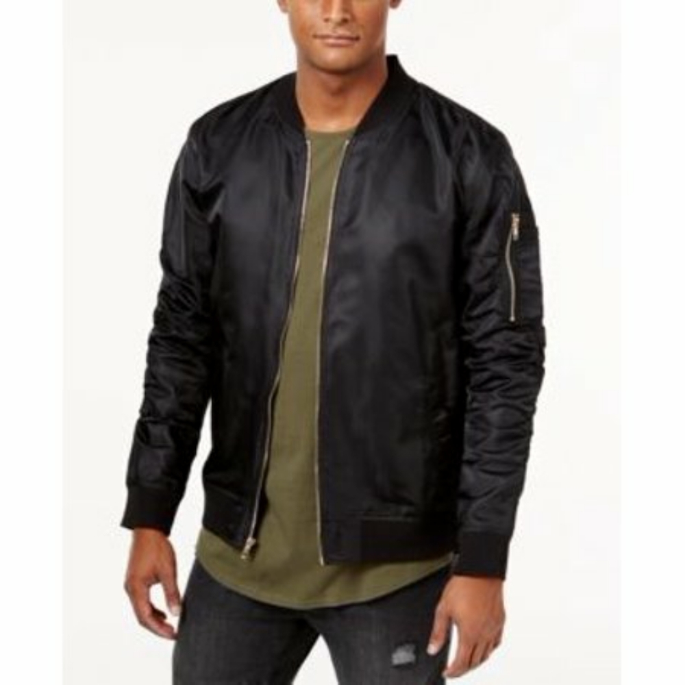 Jay Walker Black Zip Up Bomber Jacket